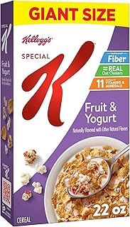 Kellogg's Special K Fruit and Yogurt Breakfast Cereal, Good Source of Fiber, Giant Size, 22 oz
