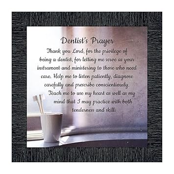 Crossroads Home D?cor Dental School Graduation Gift, Dentist Gift, Dental Thank You Cards, Dental Decorations for Office, Dentist Desk Accessory, Picture Framed Decor, Dentist's Prayer, 8727CH