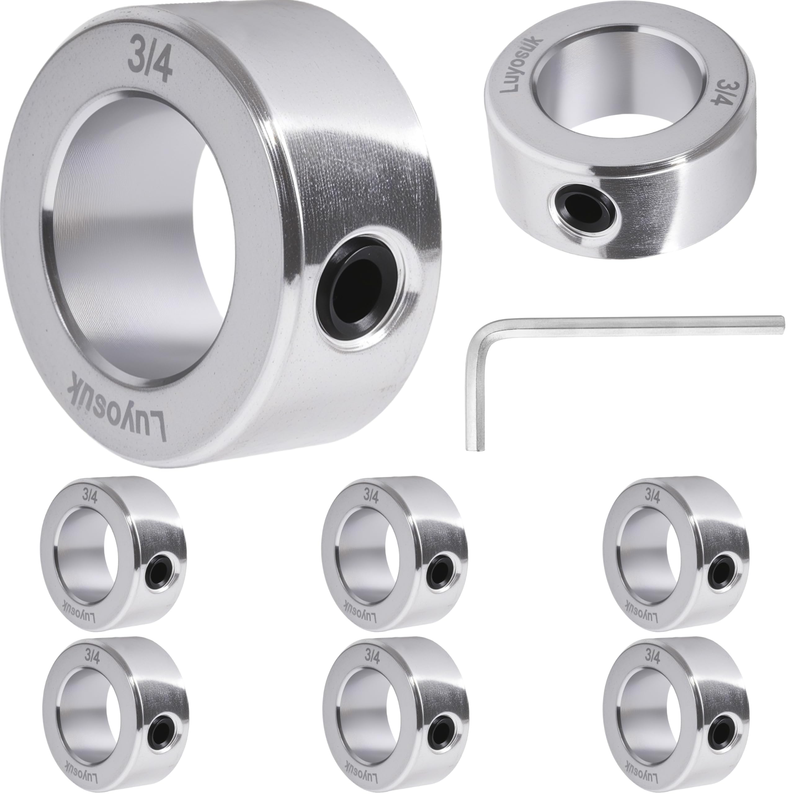 Zinc Plated Shaft Collars - 8 Pack -21 Zinc Plated Shaft Collars - 8 Pack -21