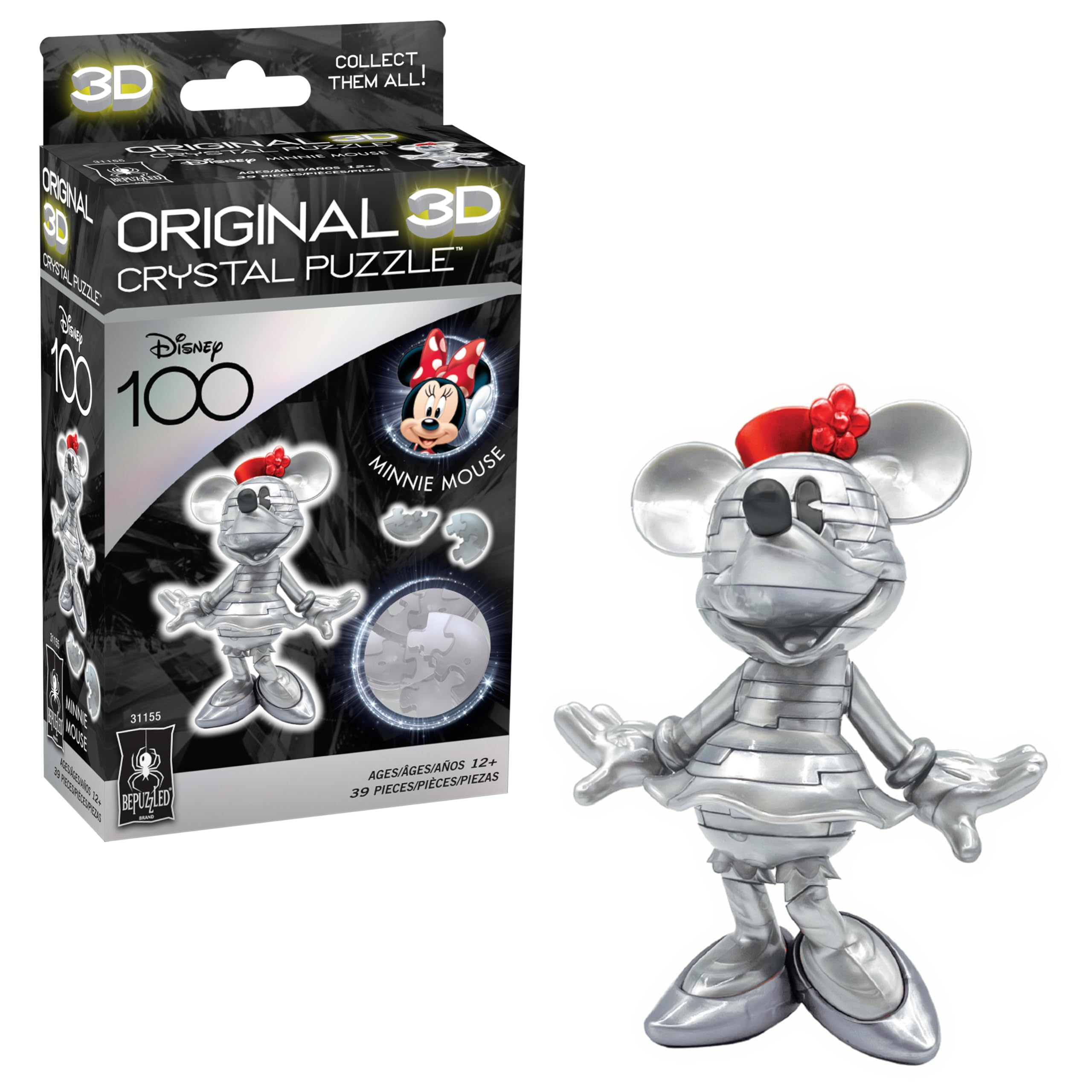 Amazon.com: BePuzzled | Disney Platinum Minnie Original 3D Crystal