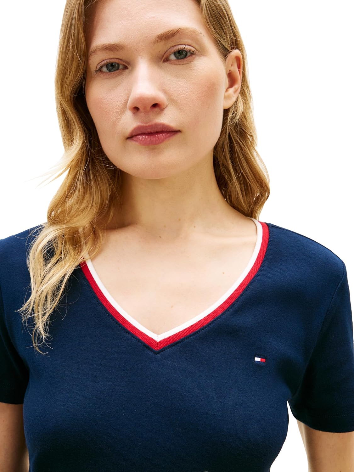 Tommy Hilfiger Women's Basic Short Sleeve Cotton V-Neck T-Shirt