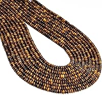 Vista 12 de ICAI Cuentas 4x6mm Naturales Redondas – Cuentas Espaciadoras de Gemas Sueltas para Hacer Joyería DIY (Lapislázuli)