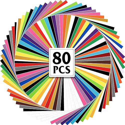 SGHUO Permagnent ViSheets para Crficut 00 paquetes adhieren cinco paquetes de Vin 1 x 1 pulgadas incluye 00 cintas de transferencia para cortar