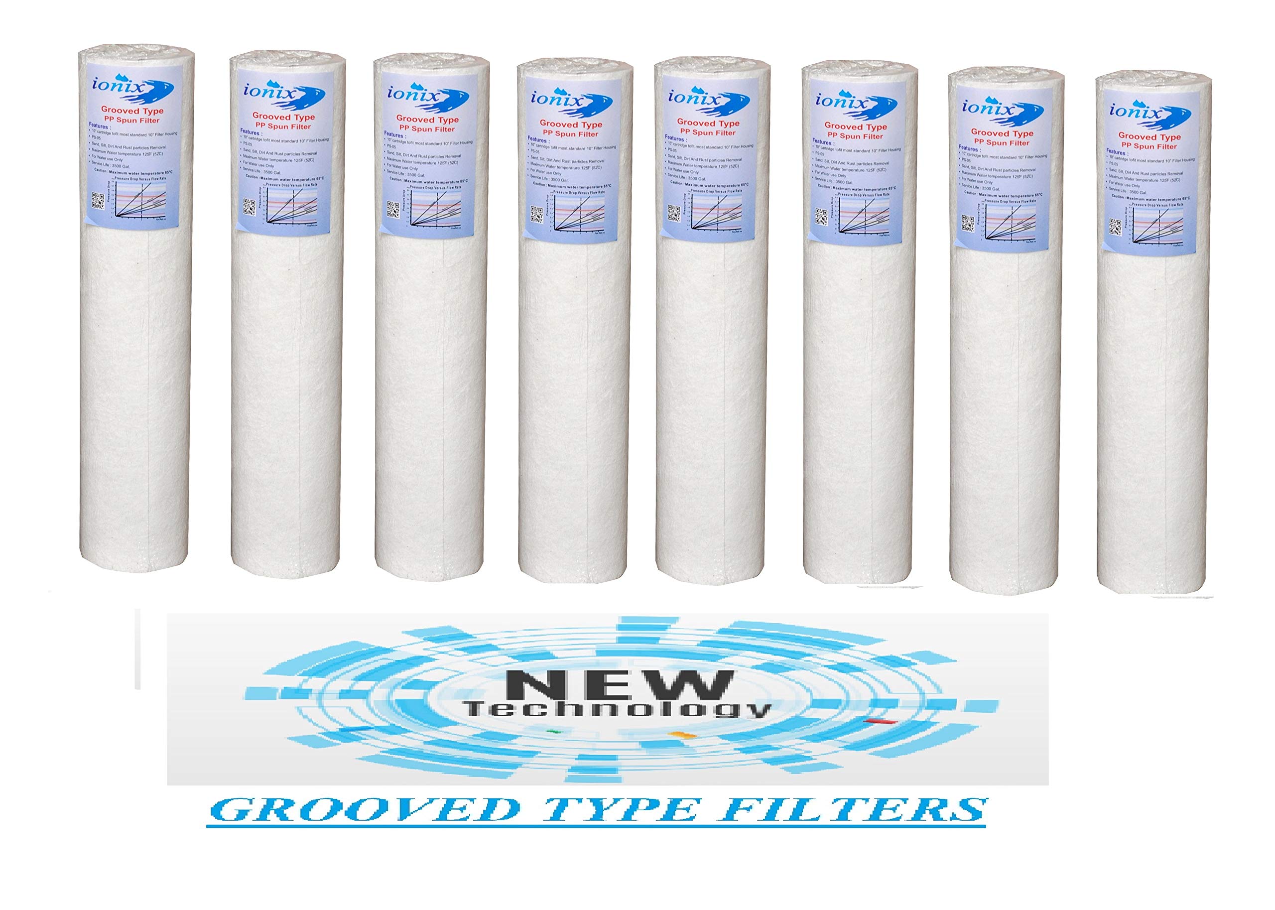 Grooved Type Spun Filter 10 inch 5 Micron, Higher Shelf Life, Ultra Filteration Technology, Compatible with All Standard Size 10 inch pre Filters-image-11