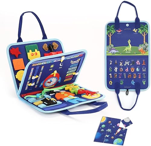 Busy Board Juguetes Montessori 26 en 1 para niños de 1 año Libro ocupado atractivo e interactivo para niños pequeños de 1 a 3 años Libro ocupado