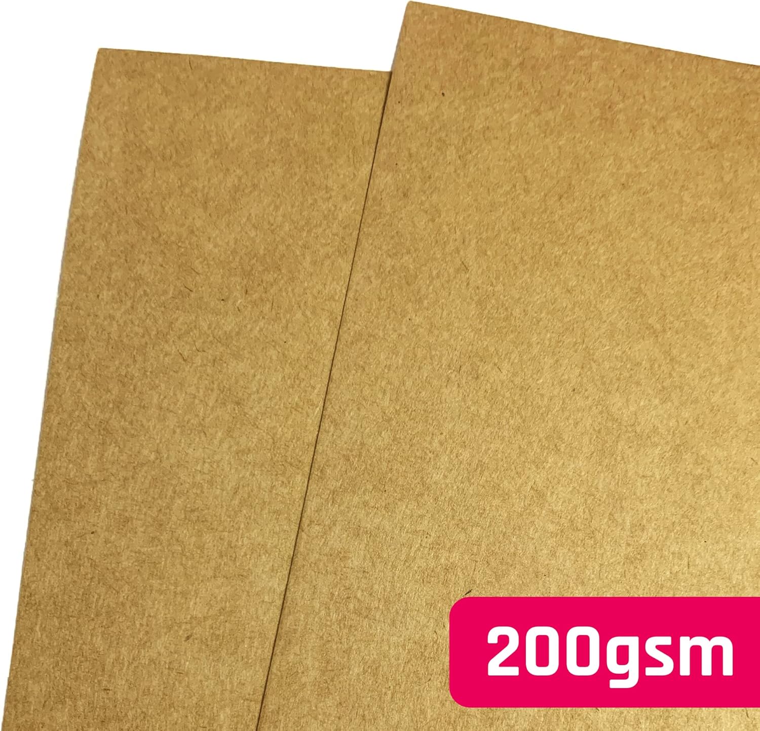 50 Sheets, 200gsm - Brown Kraft Paper Thick Cardstock A5 Card 5