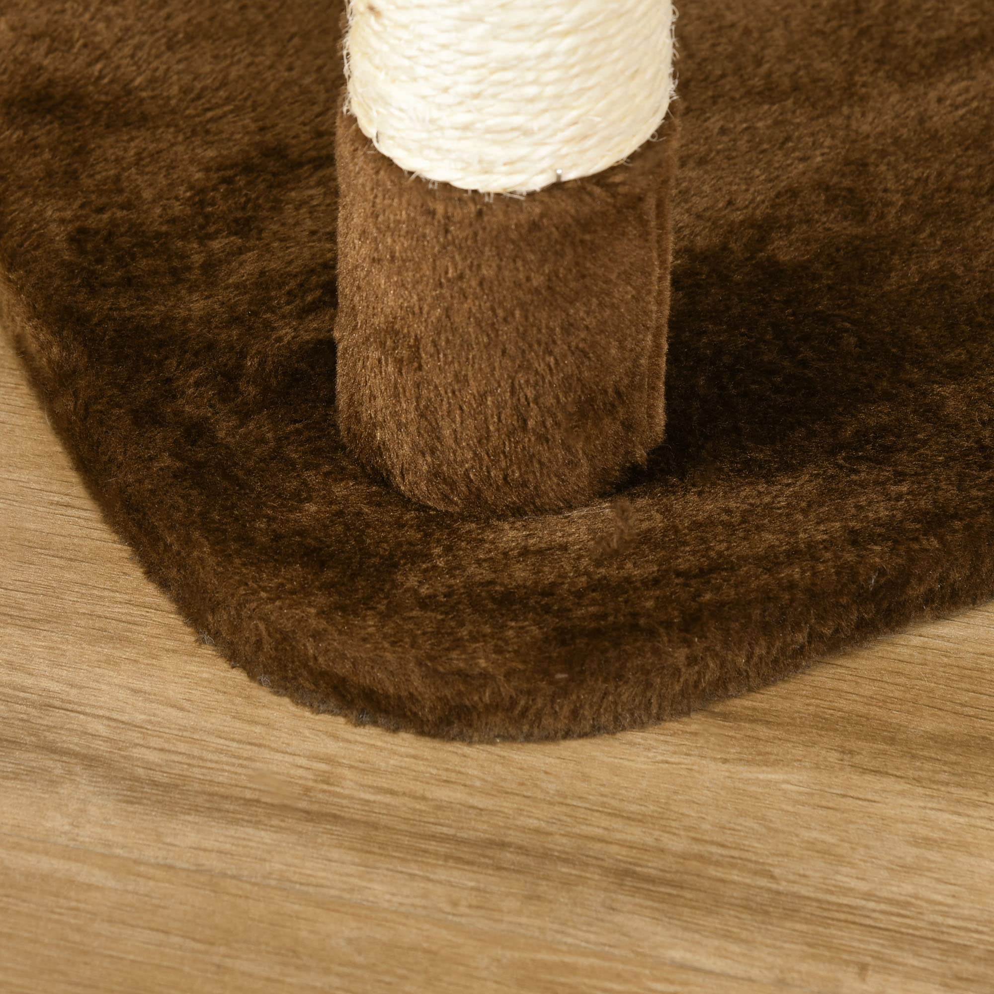 PawHut Árbol Rascador para Gatos Grande 65x50x153 cm Torre para Gatos Centro de Actividades con Múltiples Plataforma Poste Hamaca Bolas de Juguete y Cueva Marrón