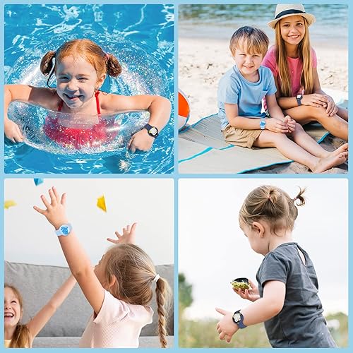 Miniatura 16 de Pulseras impermeables para niños (paquete de 2) – Pulsera de silicona suave oculta – Soporte ligero para rastreador GPS compatible con Apple Airtag