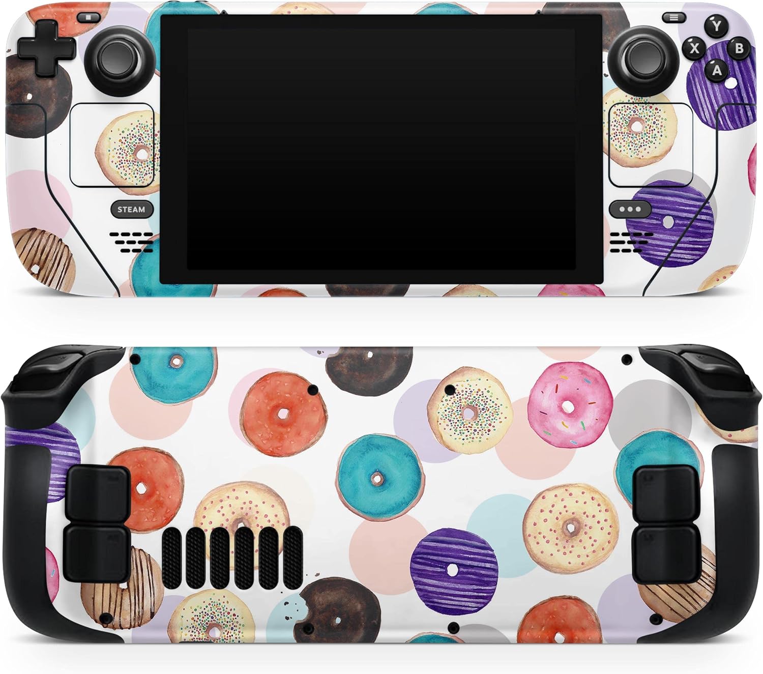 Compatible with Steam Deck - Skin Decal Protective Scratch-Resistant Removable Vinyl Wrap Cover - The Colorful Donut Overlay