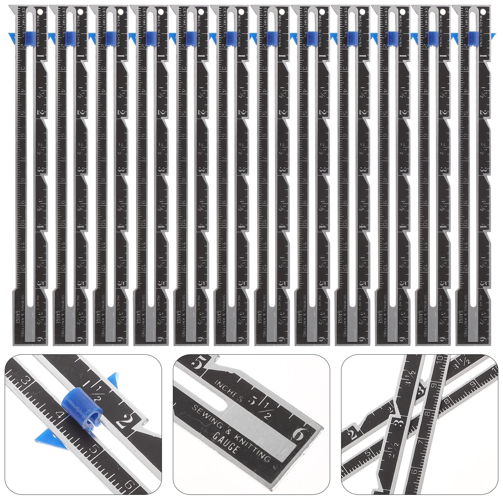 48pezzi Righello Scorrevole Per e Patchwork Ruler Per Scale Millimetri e Strumento Per e Appassionati