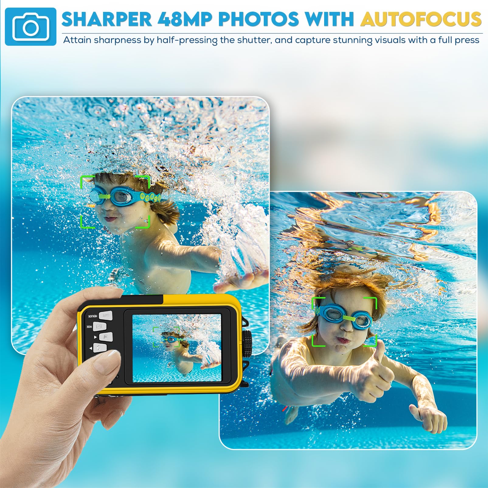 Luce Subacquea LED Per Action Cam - 30m Impermeabile, 3 Luminosità, Per GoPro E Fotocamere Sportive - Foto 12