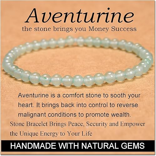 Vista 23 de MASSIVE BEADS Pulsera elástica de yoga hecha a mano con piedra natural, cristal curativo, energía, regalos para adultos unisex de 0.157 in, 0.236