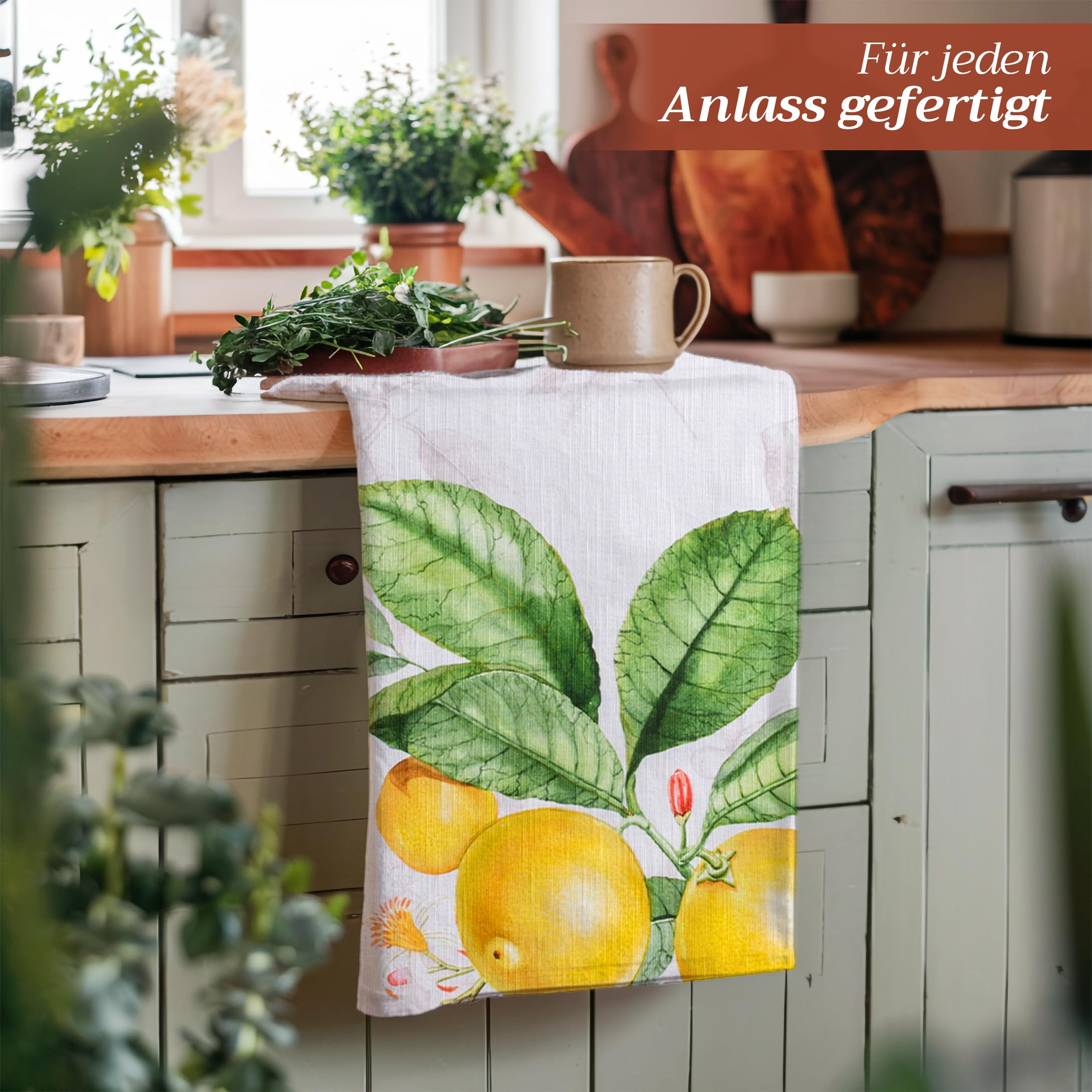 Maison d' Hermine Limoncello 100% Baumwolle Set von 3 Multi-Purpose Küchenhandtuch | Bar Handtücher | Frühling/Sommer (50 cm X 70 cm)