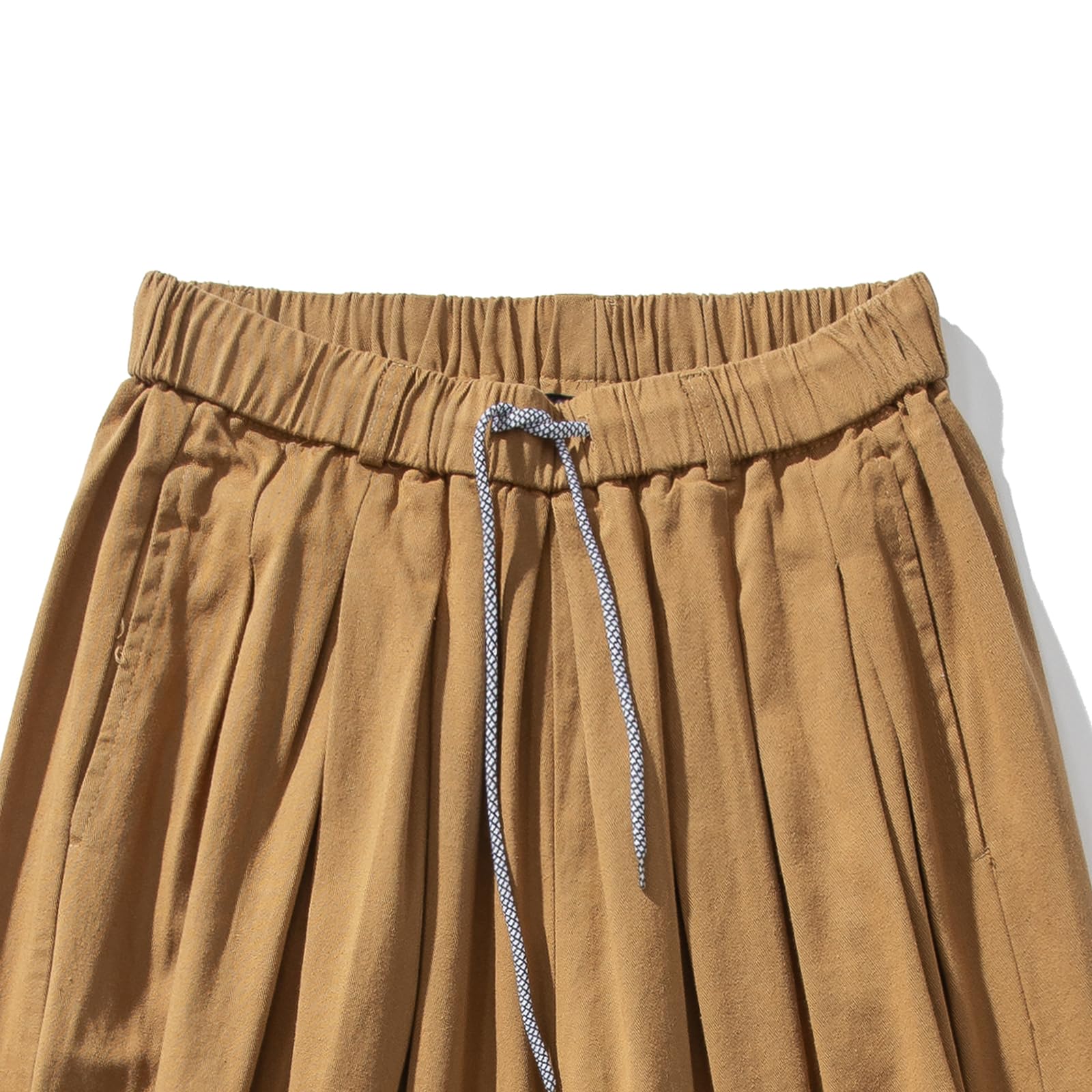 GURUNVANI Pantaloni harem da uomo a gamba larga giapponesi pantaloni larghi casual elastico in vita pantaloni