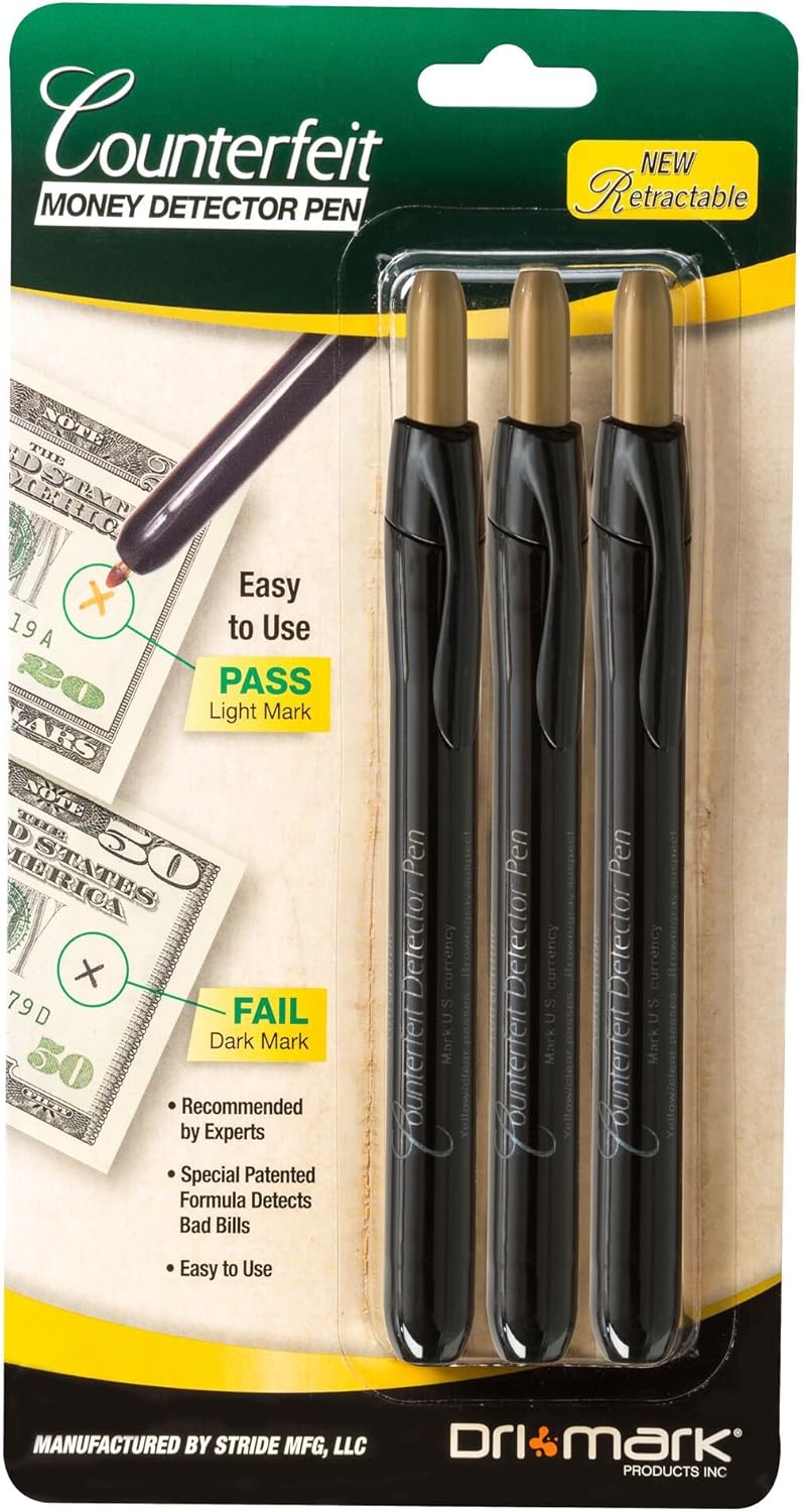 Dri Mark 351RET3B Counterfeit Bill Detector Marker Pen