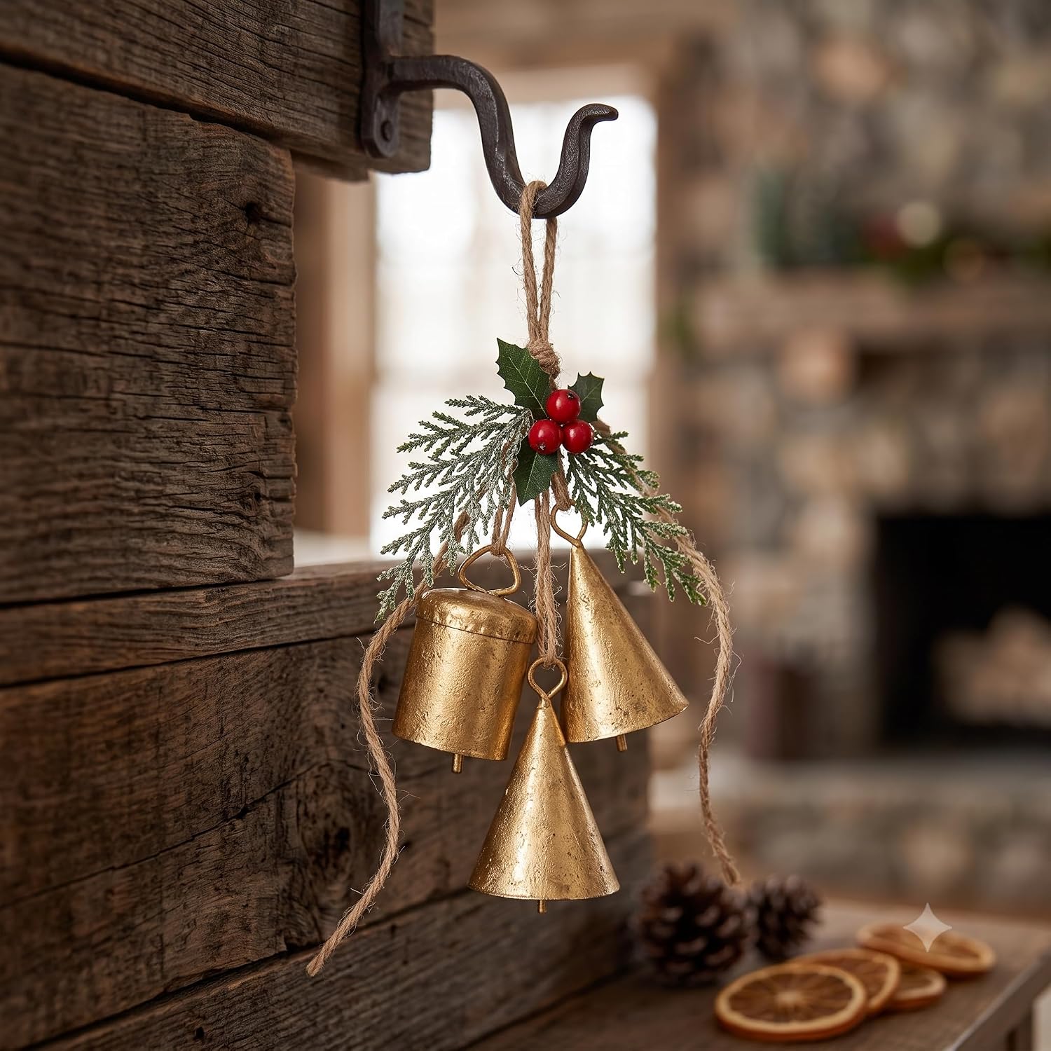 20 Pcs Rustic Vintage Golden Cow Bells & Cone Bells
