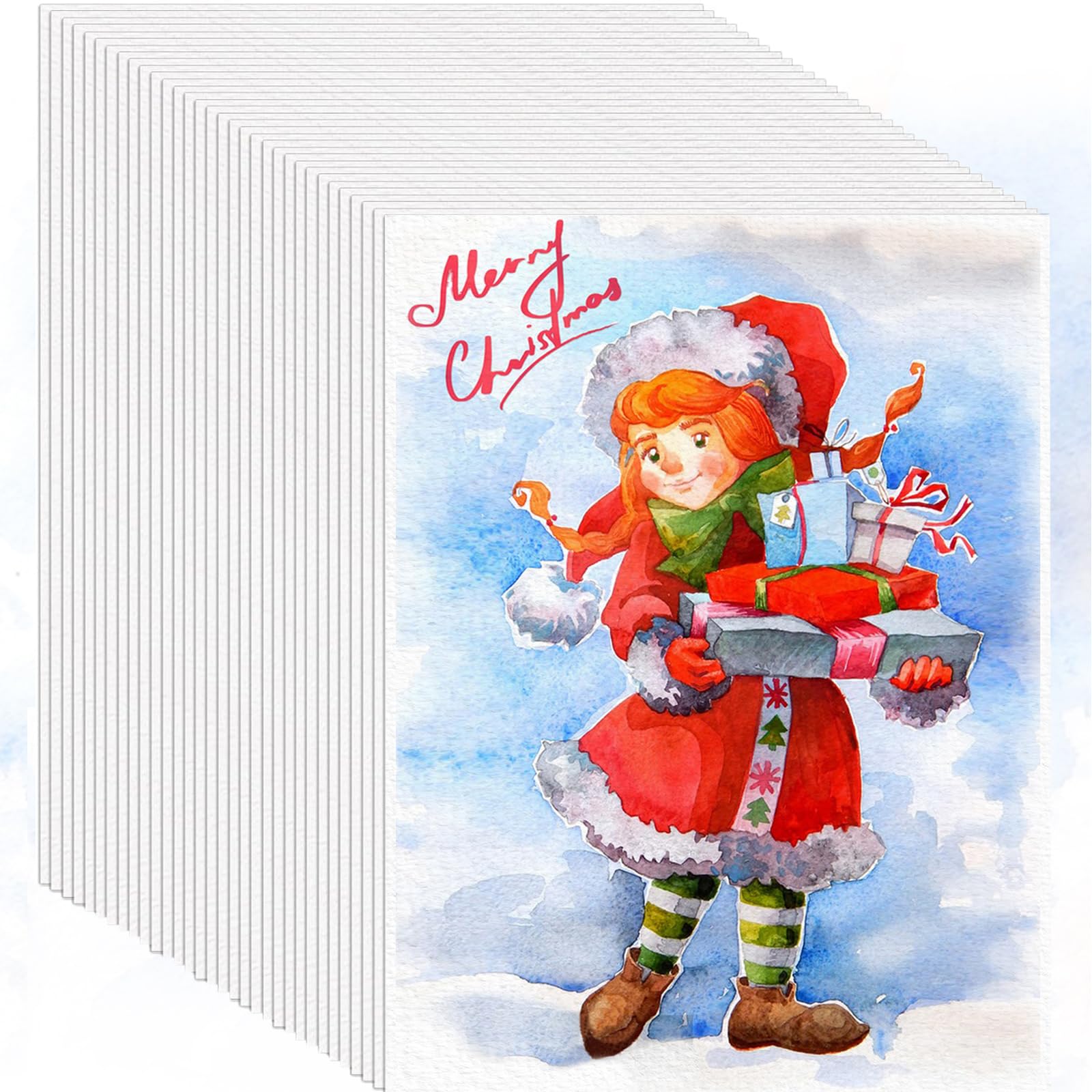 100 Sheets Watercolor Paper, 5"x7" Water Color Paper Bulk, Drawing Paper