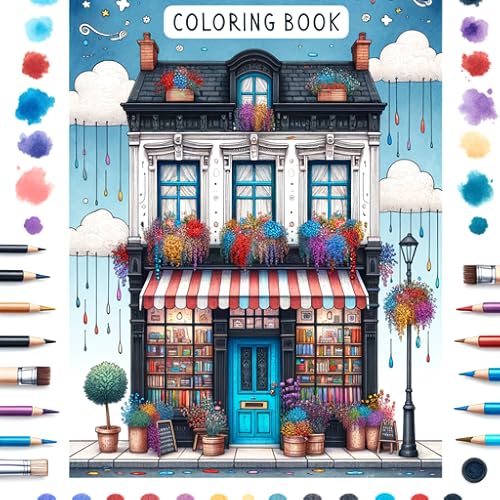 Storefront Coloring Pages - Main St. Storefronts Coloring Book for Relaxing Adult and Teen Coloring Book