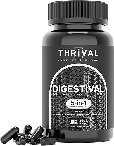 Fórmula digestiva 5 en 1 para la salud intestinal probióticos, prebióticos, enzimas, curación intestinal y alivio de la hinchazón con 53