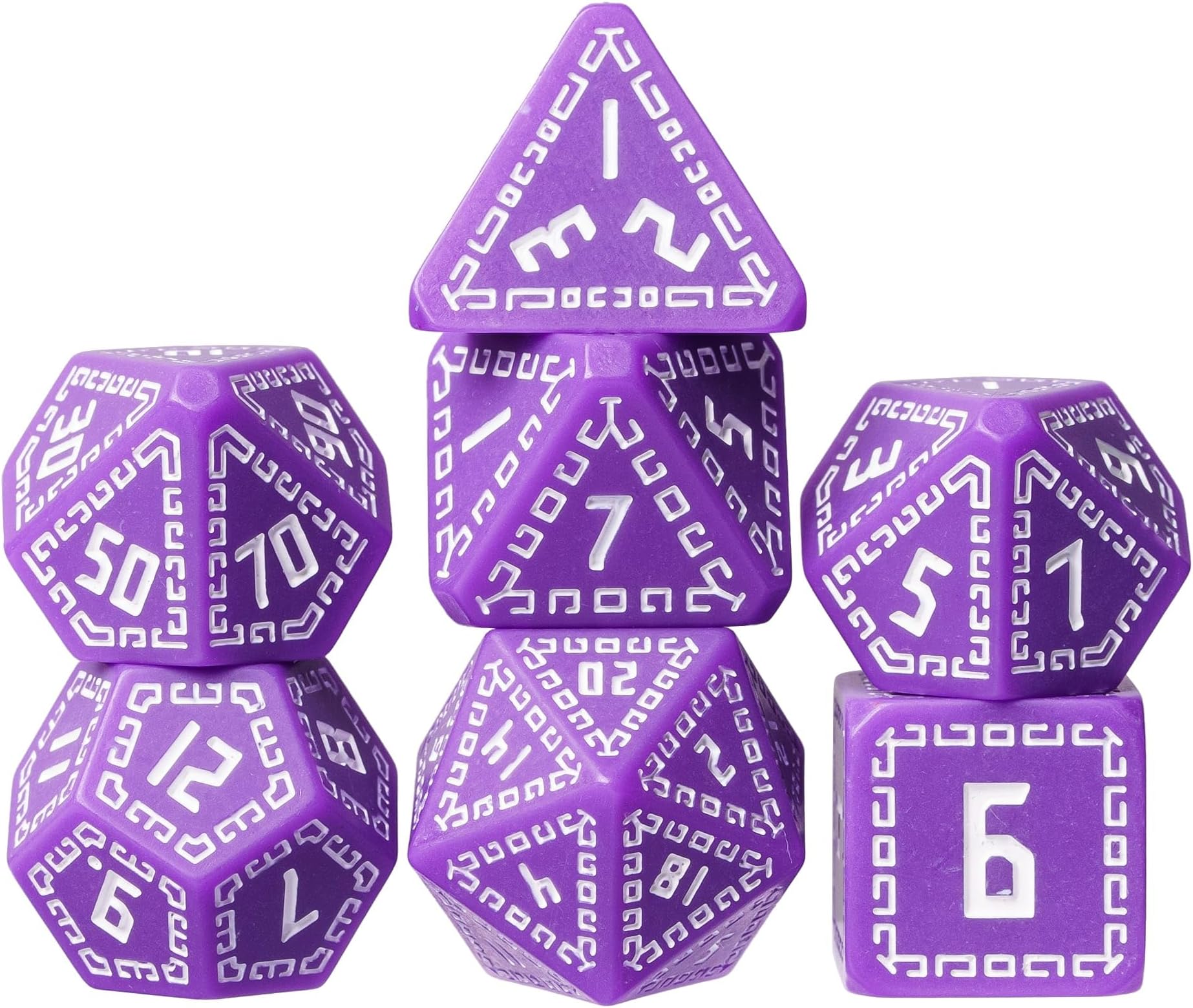DND Dice Set, 7PCS Polyhedral Dice Set D&D for Dungeons and Dragons Role Playing Game and Tabletop Games (Purple)