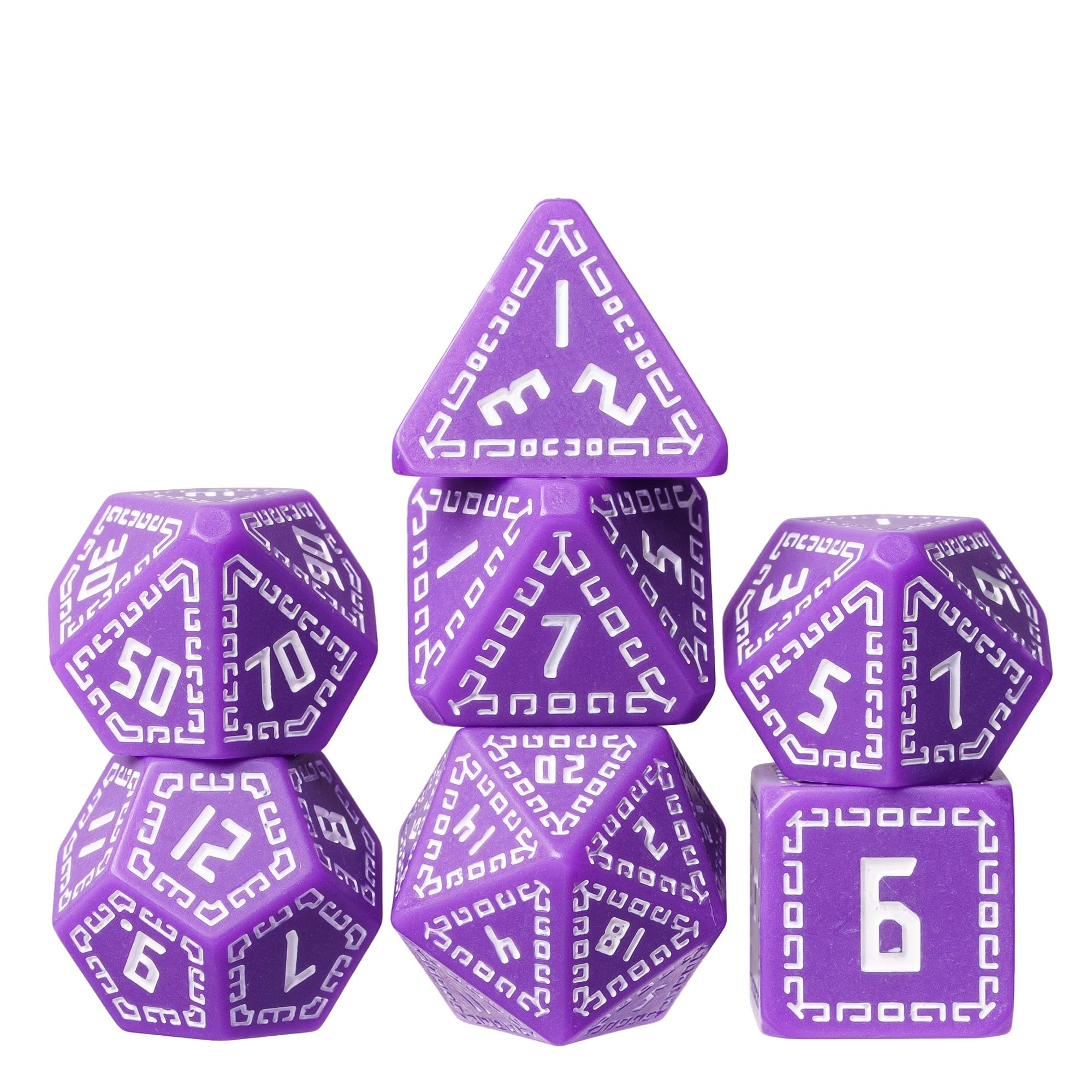 DND Dice Set, 7PCS Polyhedral Dice Set D&D for Dungeons and Dragons Role Playing Game and Tabletop Games (Purple)