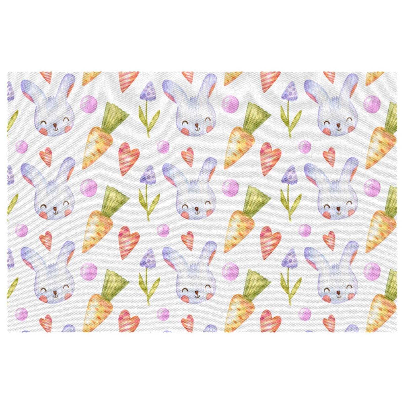 Set de table lapin coloré 30,5x45,7 cm résistant à la chaleur