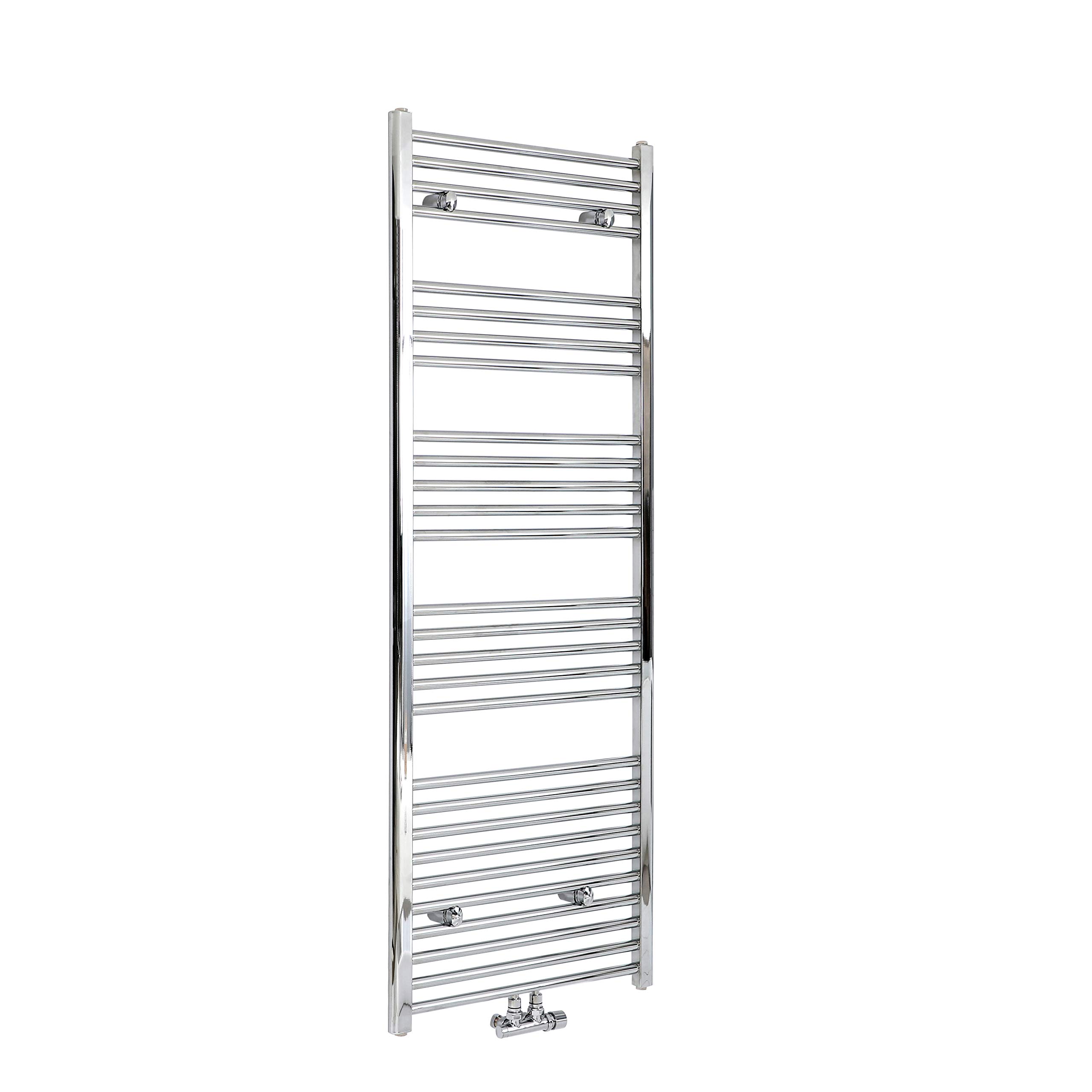 Milano Grey/Chrome Neva - Central Connection Heated Towel Rail 1600Mm X 500Mm