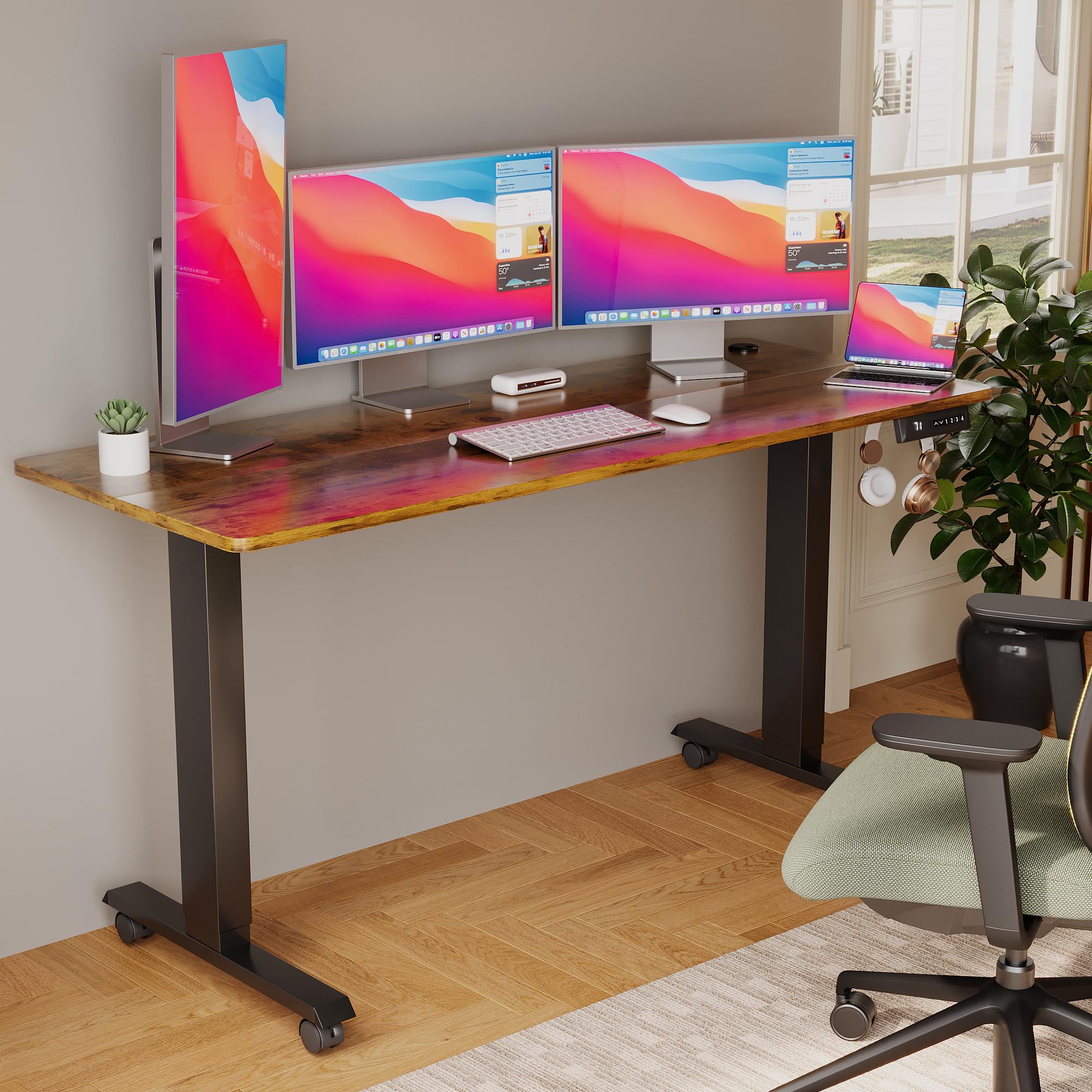 Snapklik.com : Shahoo Electric Standing Desk 60 Inch, Ergonomic Height ...