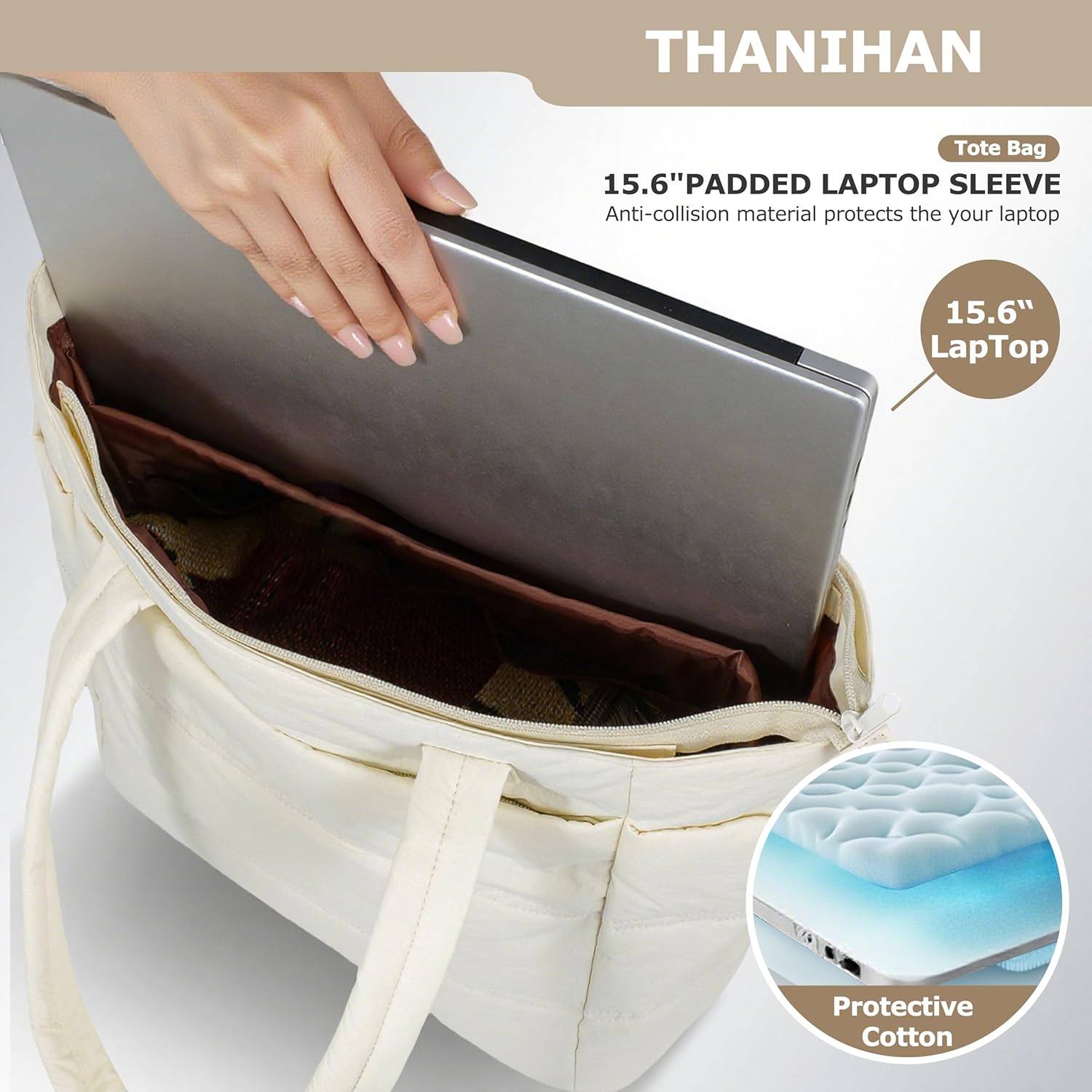Tote Bag for Women ，Travel Puffy Tote Bag For Women，Puffer Work Tote Handbag、Shoulder Bag Handbag for Travel, Work, Gym