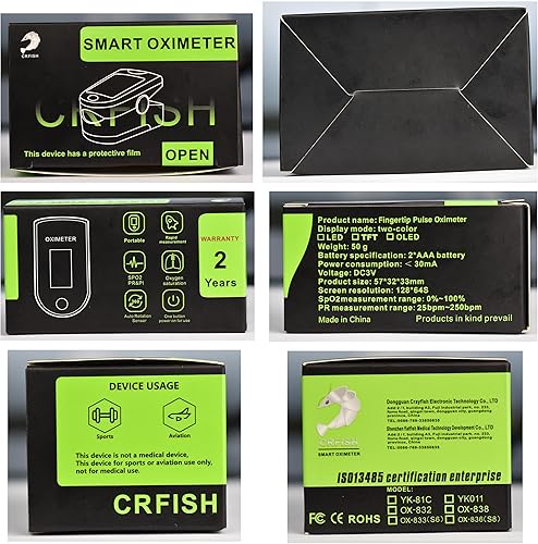Miniatura 9 de Qxygen monitor fingertip, monitor de frecuencia cardíaca de pantalla LED grande, oxímetro de pulso de la yema del dedo, para entusiastas de los