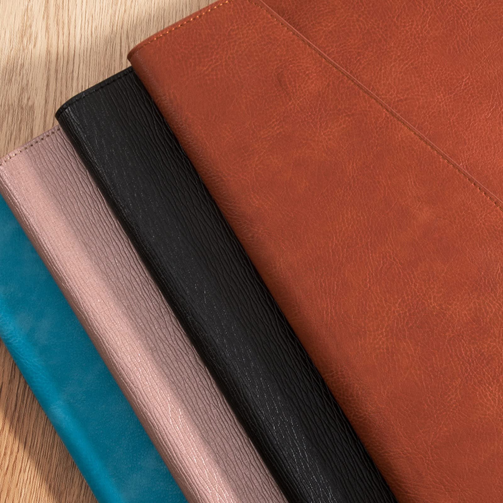 Dokumentenmappe High-End-Verdickter-Datei-Tasche A4 und Buchstabe Papierformat PU-Dokumententasche Business Office Dokumententasche Multi-Color-Dateiordner (2 Stück) Dokumententaschen (Color : Blauw
