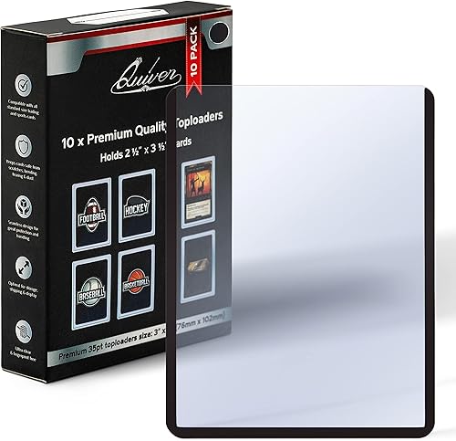 Quiver Time Cargadores superiores de 3 x 4 de alta calidad para tarjetas, fundas duraderas de plástico duro para tarjetas, para deportes, béisbol,