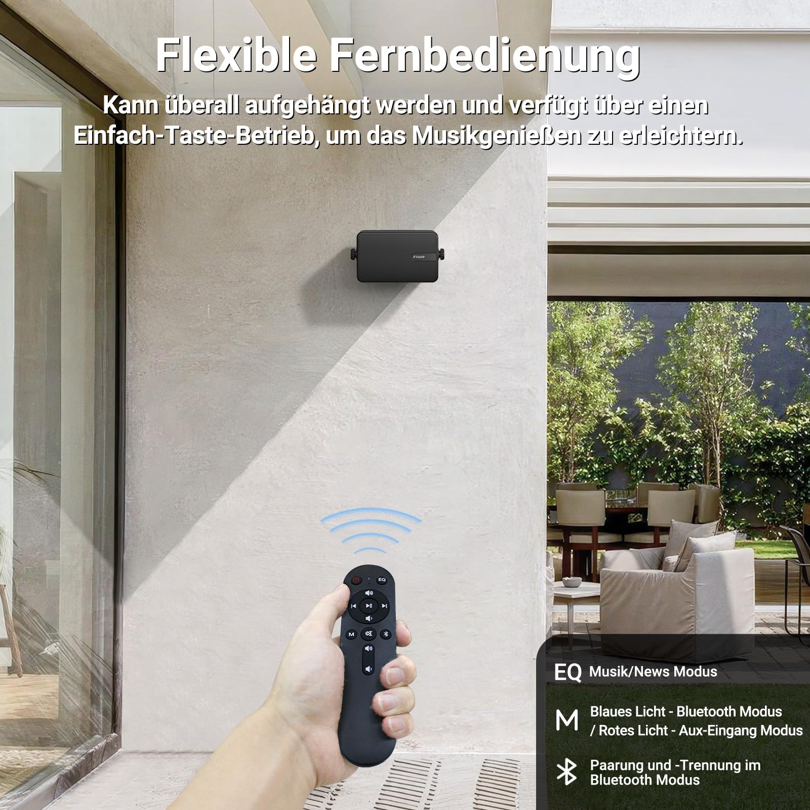 Inwa Bluetooth Lautsprecher 200W Spitzenleistung wasserdicht Stereo Sound Set Paar MZ650