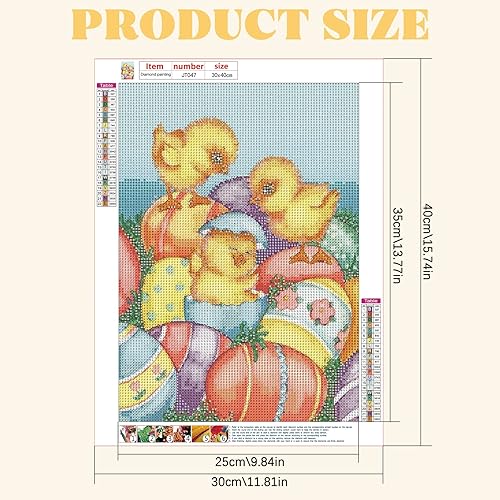 Miniatura 3 de antor Kits de pintura de diamantes para adultos huevos de Pascua gnomo conejos de diamante arte de gemas de taladro completo perfecto para