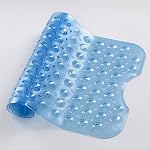 Home Beyond & HB design - Mat de bain antidérapant avec des coupes d'aspiration fortes - Extra-long PVC Tapis de douche pour baignoire antidérapant - (39.3 x 15,7 pouces couverture complète, blanc)