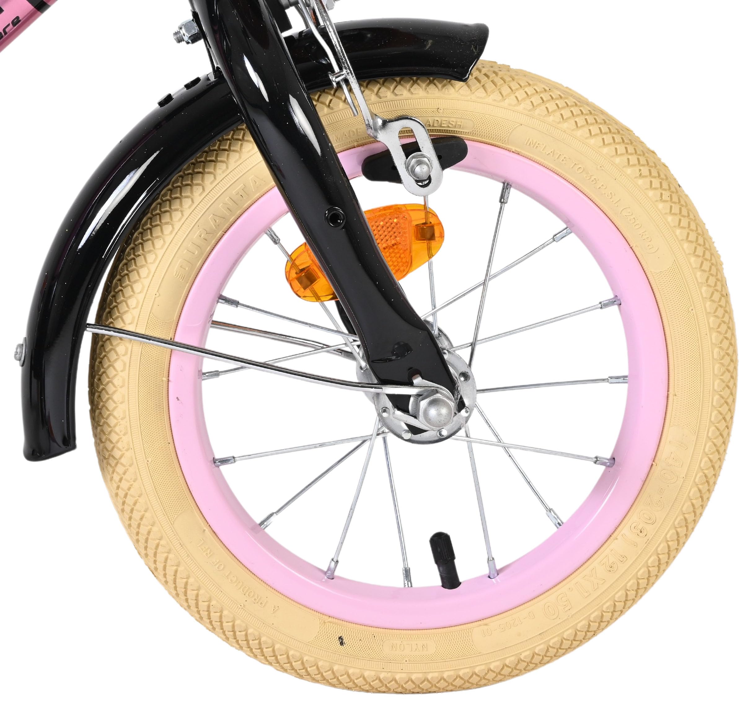 Volare Excellent Fahrrad | 3–5 Jahre | Hand- & Rücktrittbremse, Stützräder, Kettenschutz, Reflektoren & Korb | Höhenverstellbarer Sattel | Geschenk für Mädchen