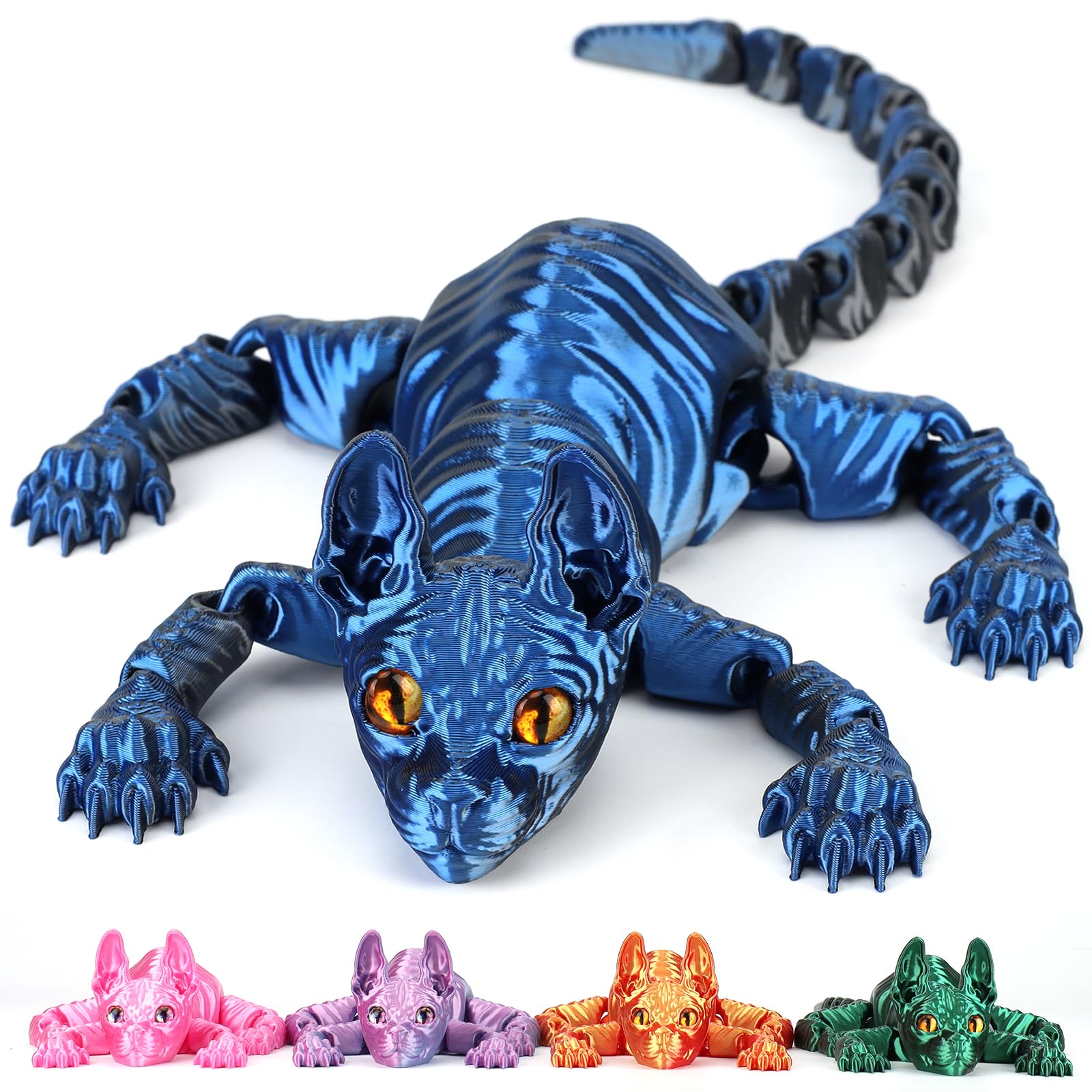 Amazon.com: WQXWNFBA 12 Inch 3D Printed Cat, 3D Printed Animals