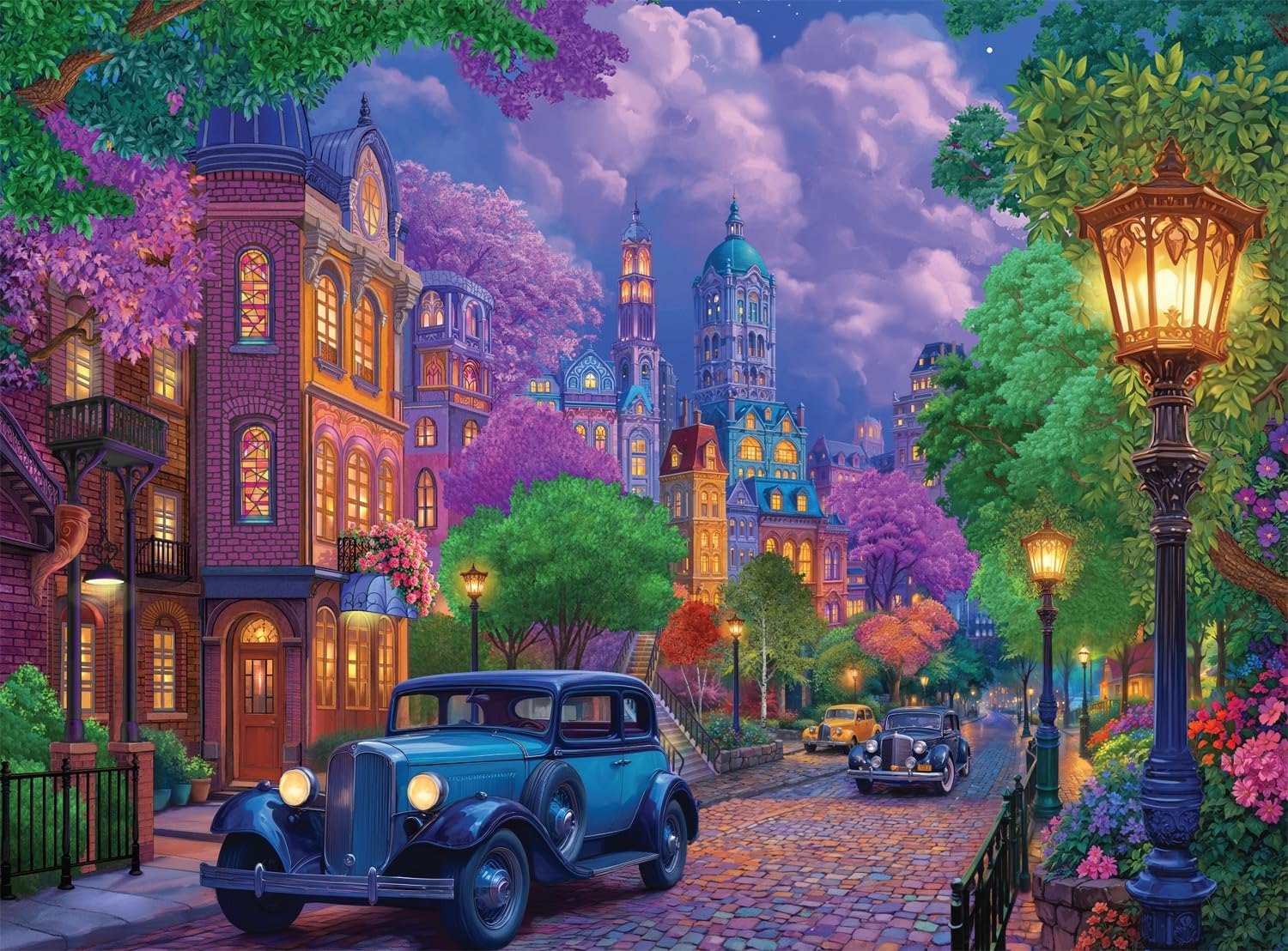 Buffalo Games - Bigelow Illustrations - Night and Day - City at Dusk - 1000 Piece Jigsaw Puzzle for Adults - Challenging Puzzle Perfect for Game Nights - Finished Size is 26.75 x 19.75