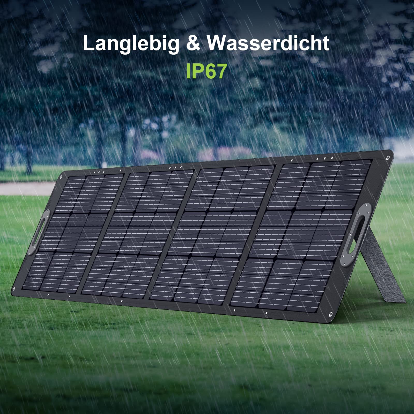JustNow 200W Faltbares Solarpanel, Tragbares Solarpanel Solarmodul Solarladegerät,Faltung Solarladegerät Kit für Powerstation Generetion,Outdoor Camping und Garten Balkon Wohnwagen