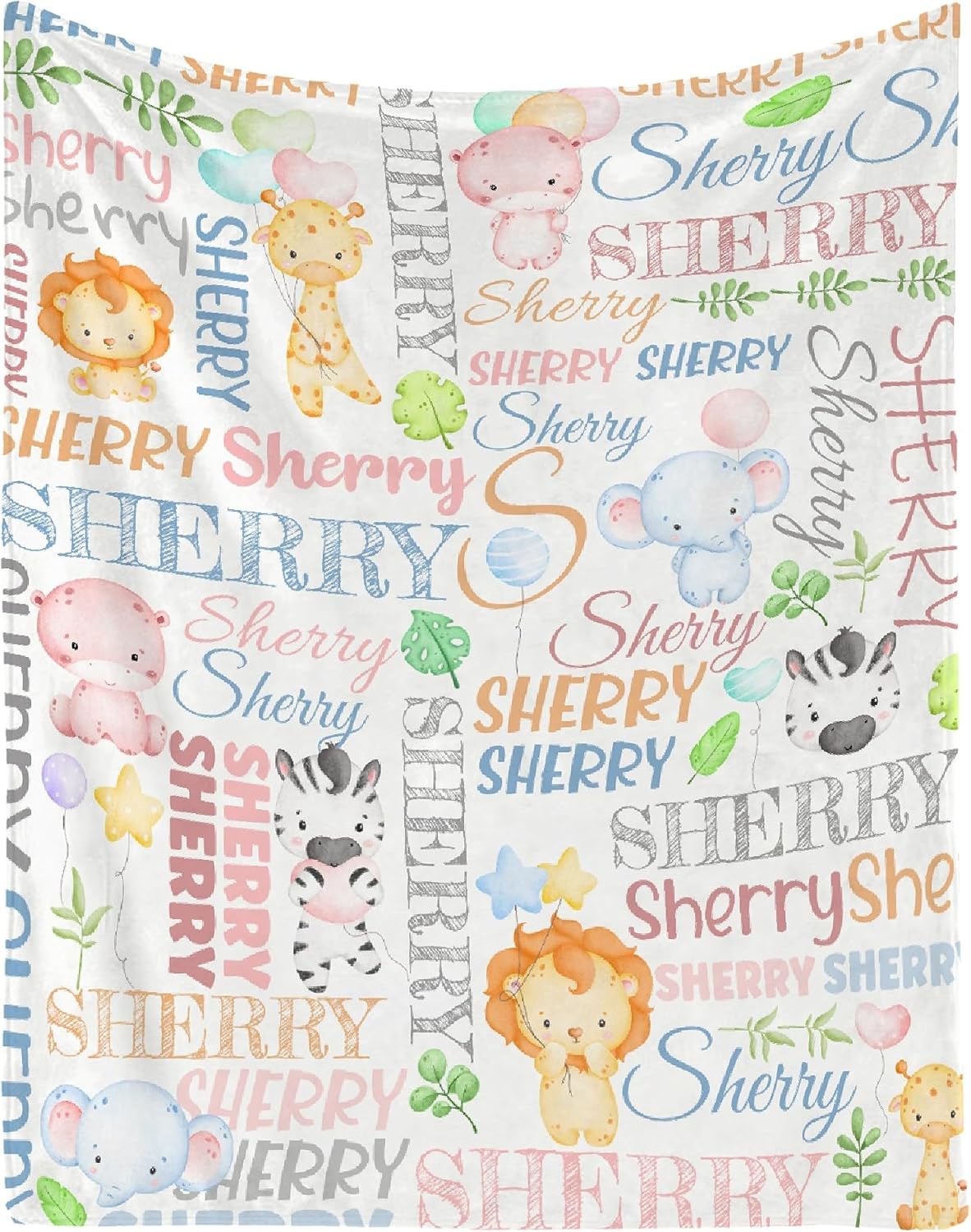 Personalized Baby Name Blanket Gift for Boys Girls Soft