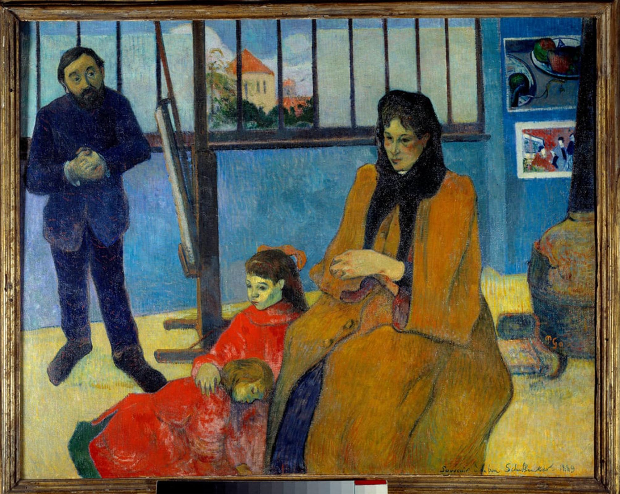 SERENDIPITP Abstract Painting Mural Print Picture Wall Decor Painting Schuffenecker's Workshop or the Schuffenecker Family by Paul Gauguin Vintage Wall Artwork for Home Decor 60x90cm