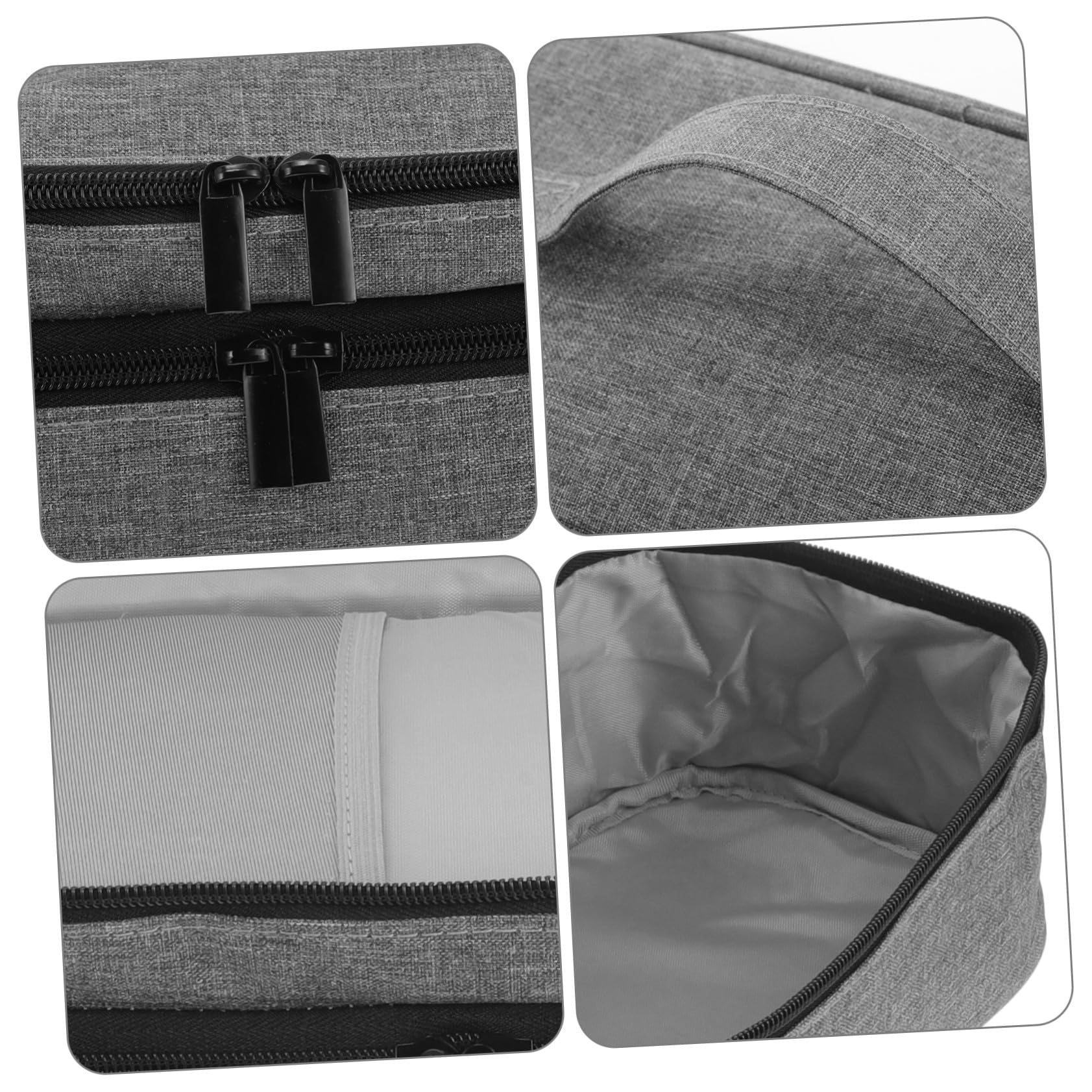 PLAFOPE Borsa Viaggio per Asciugacapelli e Arricciacapelli Organizer Doppio per Strumenti per Capacità Design Integrato e Resistente Custodia Portatile per Styling in Viaggio Grigio