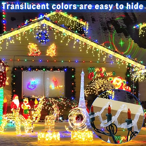 Miniatura 7 de Clips de luz de Navidad multiusos, clips de luz navideños para luces C7 y mini, clips de luz de vacaciones para interiores y exteriores, paquete de