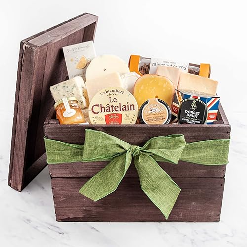 igourmet 8.5 libras de tesoros de queso gourmet de lujo y aperitivos en caja de regalo, relleno de quesos gourmet, trufas y otras especialidades