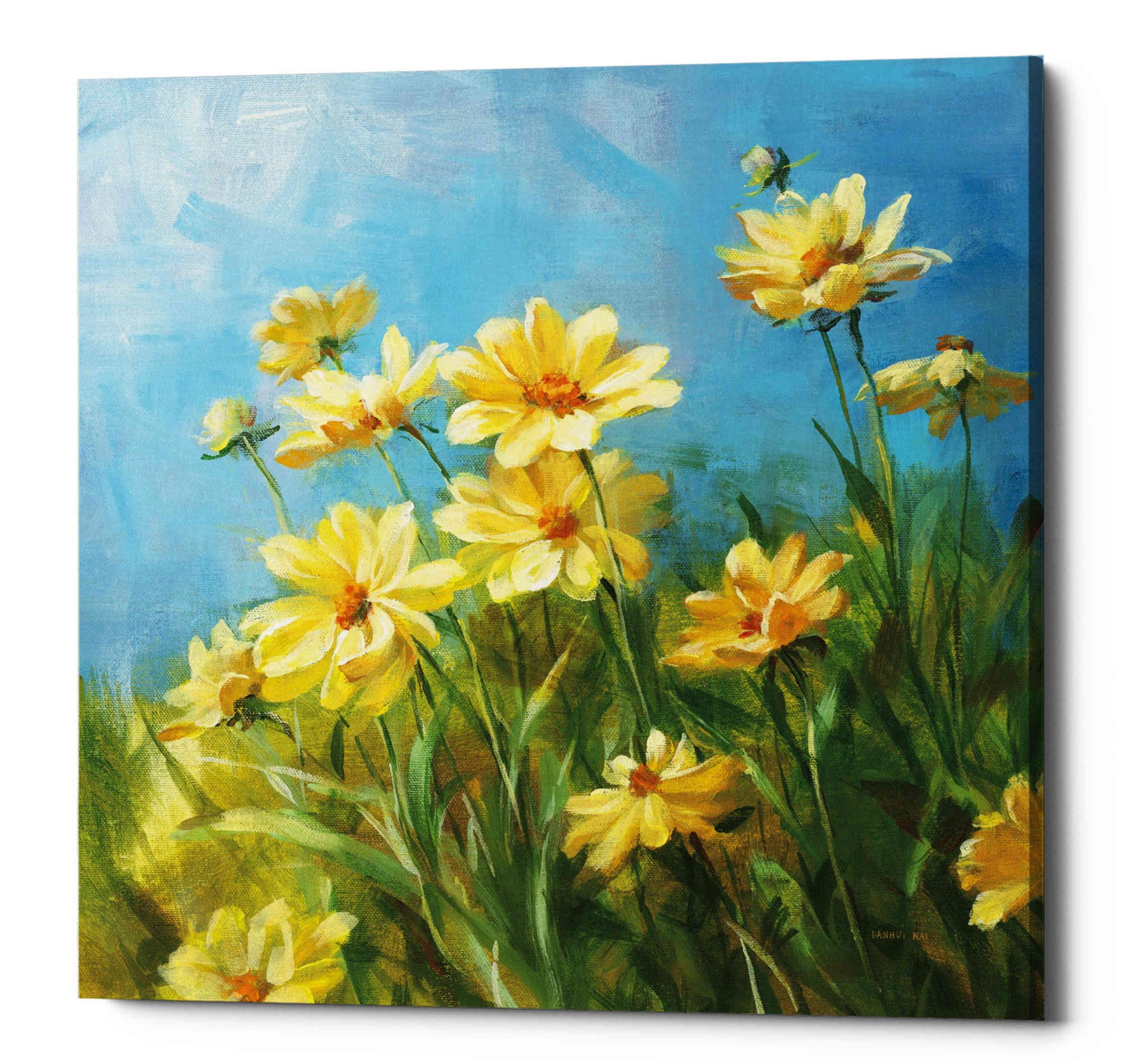 Epic Graffiti 'Summer Field I' by Danhui Nai Canvas Wall Art, 26" x 26", Yellow