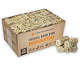 50 - Wood Wool Firelighters for Safe, Clean, and Odorless Ignition of Wood and Log Burners, BBQs, Pizza Ovens, and More - The Perfect Fire Starter For Any Occasion.