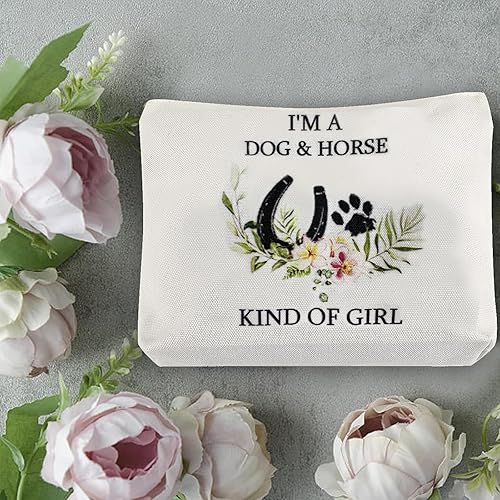 Miniatura 4 de I'm a Dog & Horse Kind of Girl - Bolsas de cosméticos, bolsas de maquillaje para mujeres, mamá de perro, regalos para amantes de los caballos, Perro