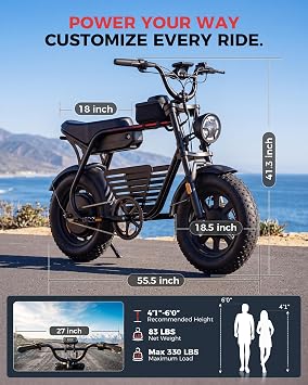 Electric Bike for Adults, 3000W/1500W Peak Motor, 48V 13Ah/ 25Ah