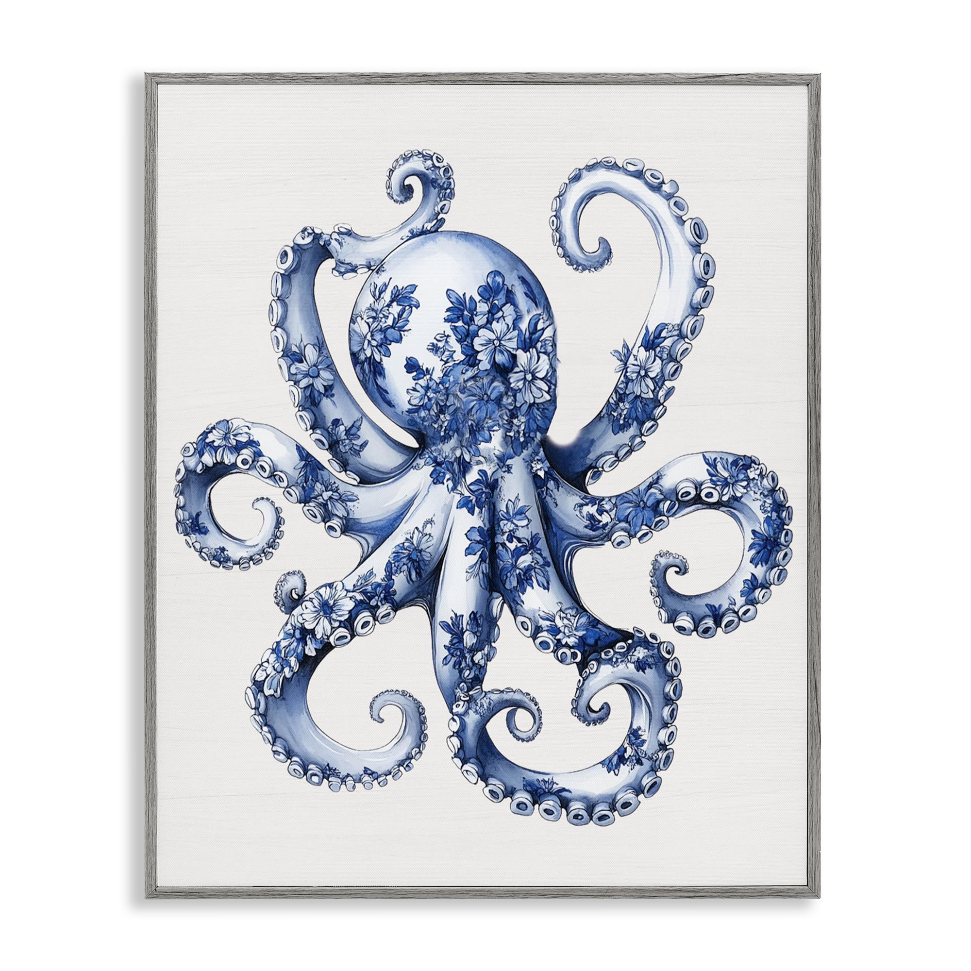 'Funky Toile Octopus'| Framed Giclee Art