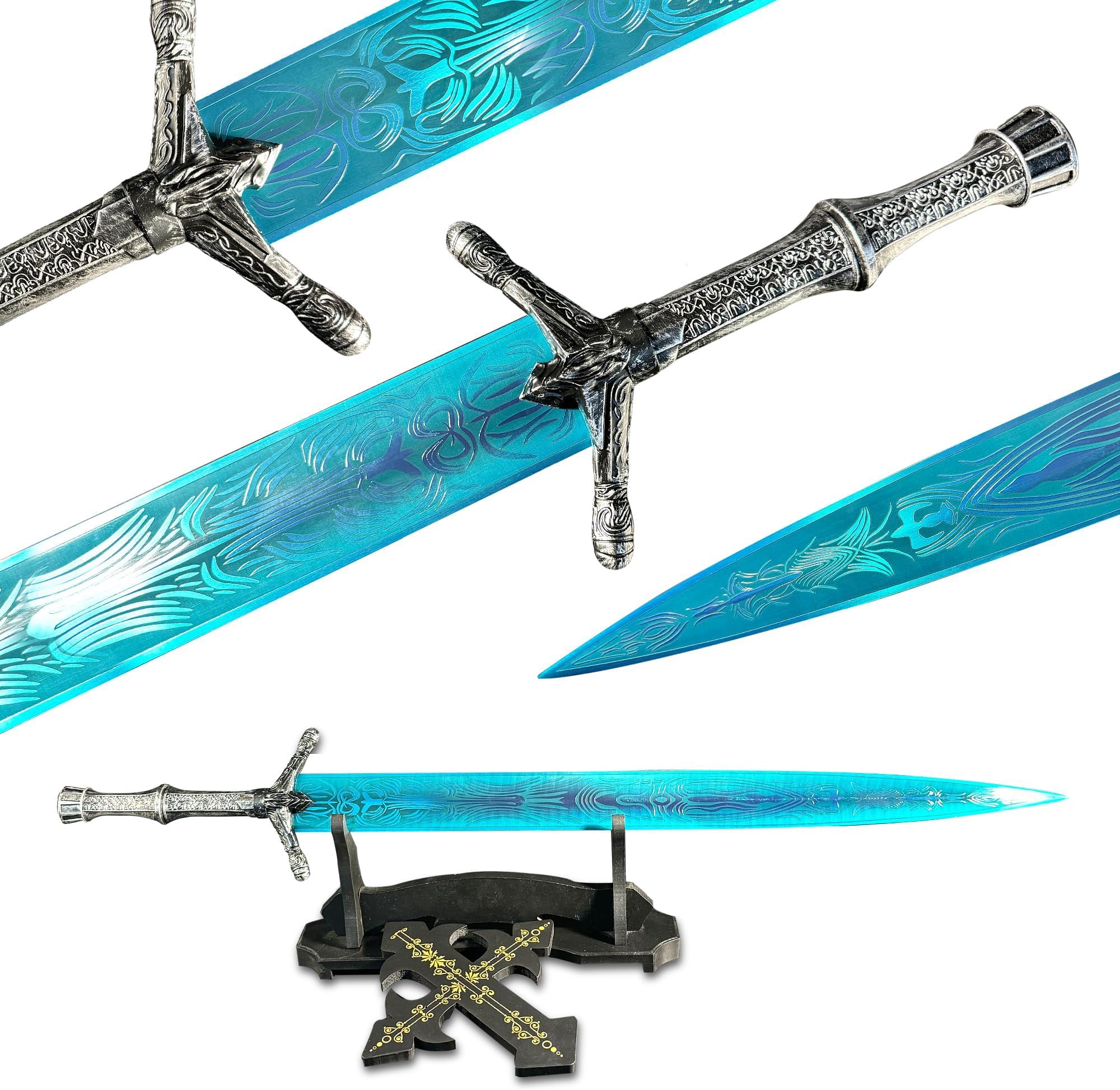 Moonlight Greatsword Sword Full Metal 39" Dark Moon Greatsword Replica Weapon